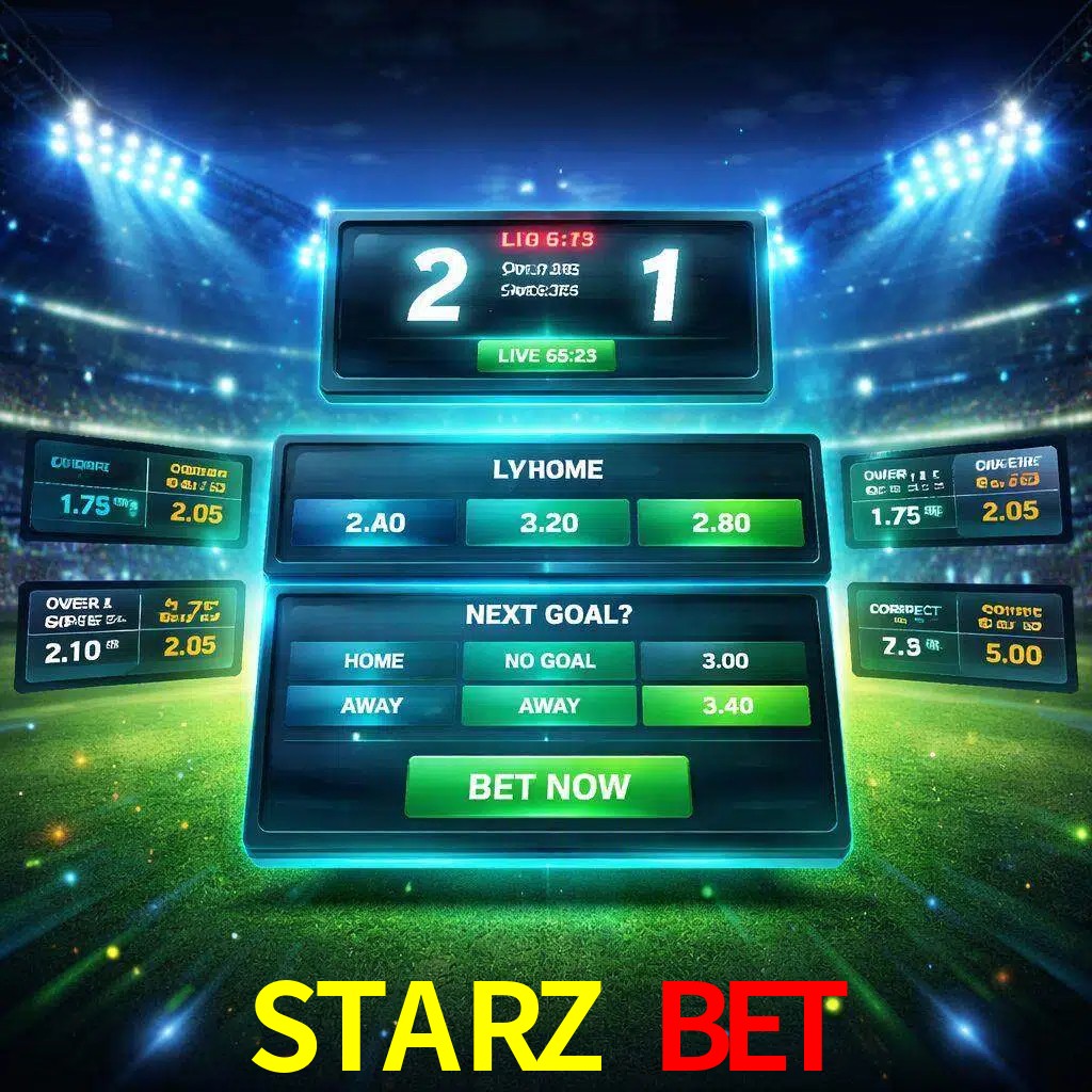 Vista de apuestas en vivo STARZ BET durante un partido en curso