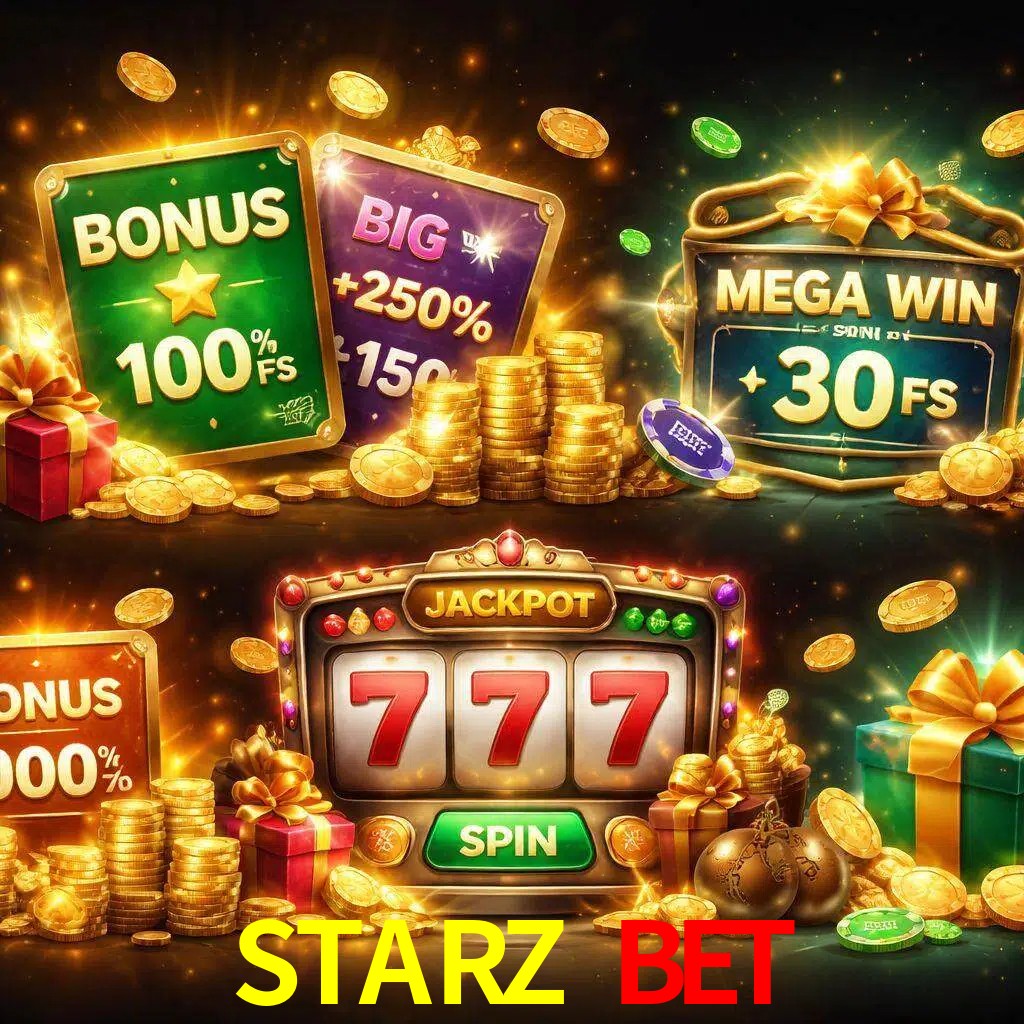 Tipos de bonos STARZ BET incluyendo recompensas de bienvenida y promociones continuas