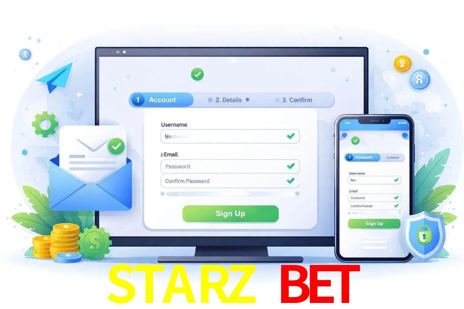 Registro de nuevo usuario y configuración de cuenta STARZ BET