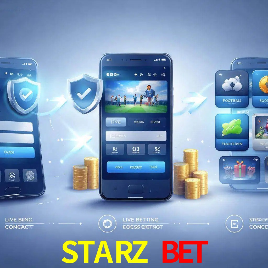 Pasos de acceso a la app STARZ BET en pantalla de teléfono móvil