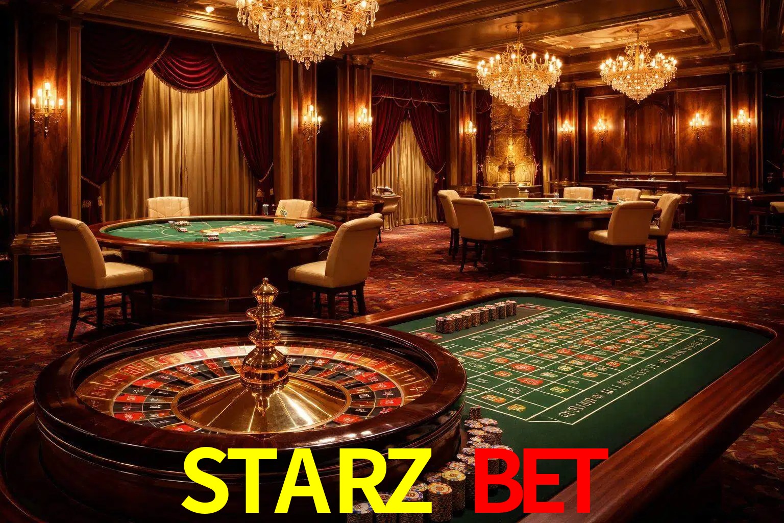 Una escena premium de mesa de casino en vivo con cartas, elementos de ruleta y un ambiente pulido de estudio de transmisión.